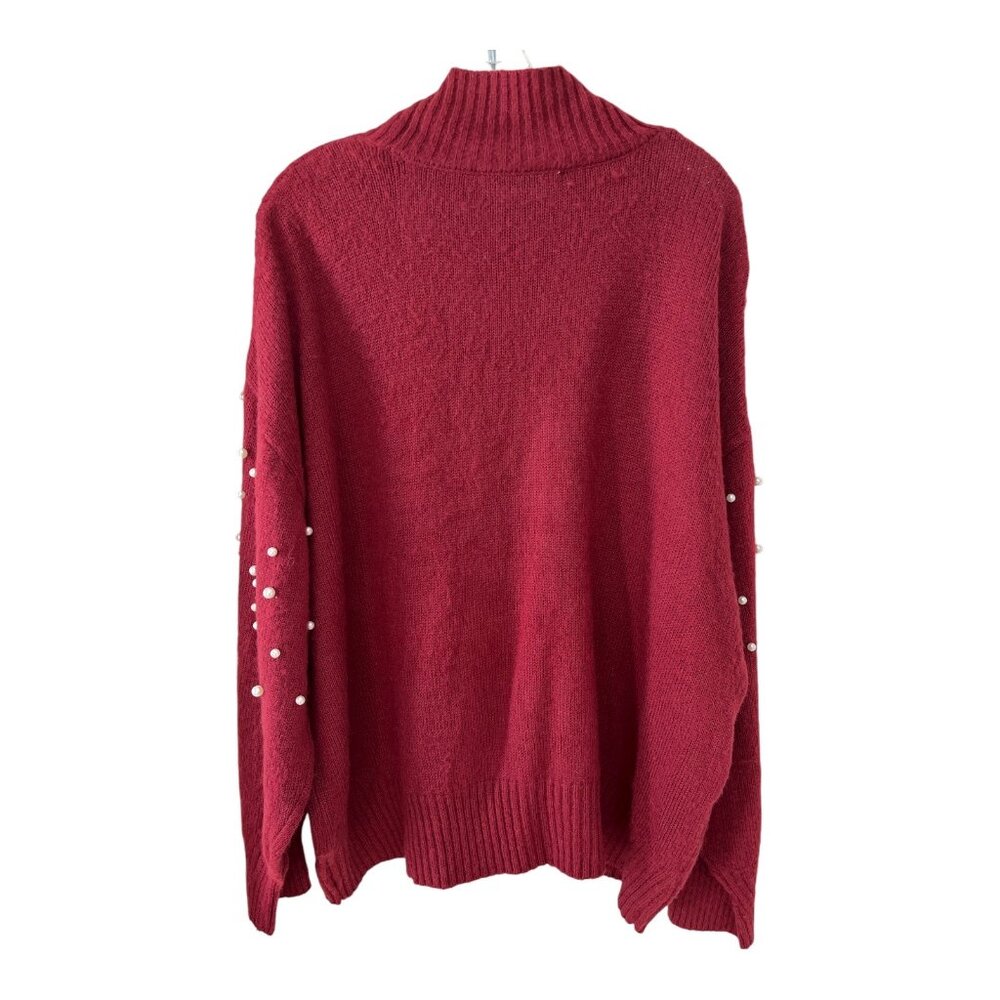 Eloquii Elements Plus Size 22/24 Red Sweater With… - image 2